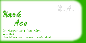 mark acs business card